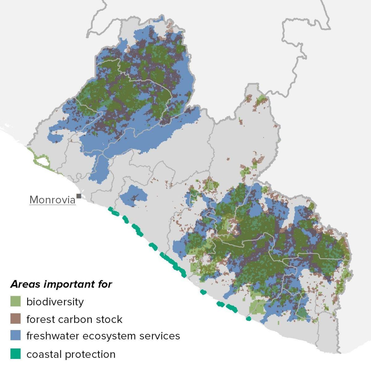 Liberya doğal kaynakları haritası 