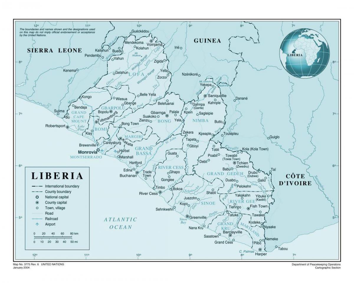 Liberya havaalanı haritası 
