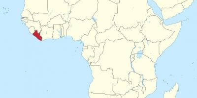 Liberya Afrika haritası 