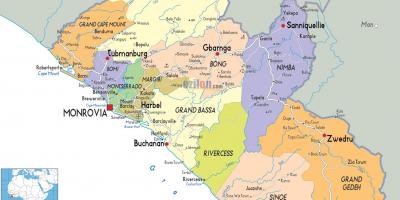 Liberya siyasi haritası 